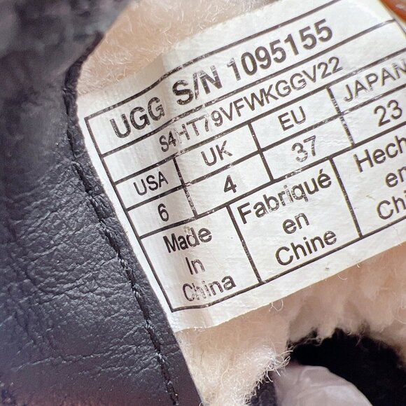 UGG Lorna Waterproof Bootie Boots Black Suede Leather Wool Womens US 6 New - Picture 11 of 11